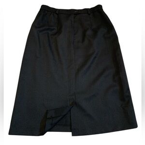 Vintage 80s/90s Tradition Black Midi Skirt Size 14 Made in Canada